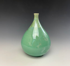 Light Green Crystalline Glazed Mini Vase #3