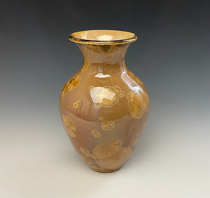 Iced Caramel Crystalline Glazed Mini Vase #4
