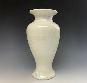 White Crystalline Glazed Vase