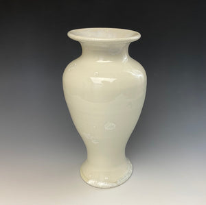 White Crystalline Glazed Vase