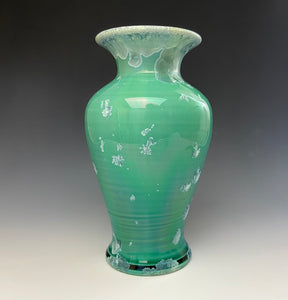Emerald Green Crystalline Glazed Vase