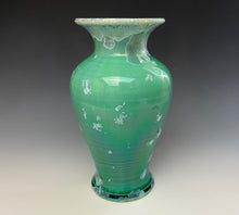 Load image into Gallery viewer, Emerald Green Crystalline Glazed Vase

