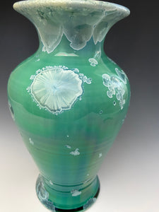 Emerald Green Crystalline Glazed Vase