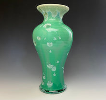 Load image into Gallery viewer, Emerald Green Crystalline Glazed Vase 2
