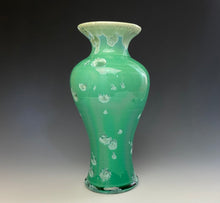 Load image into Gallery viewer, Emerald Green Crystalline Glazed Vase 2
