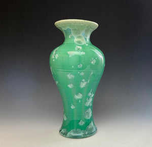 Emerald Green Crystalline Glazed Vase 2