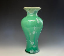 Load image into Gallery viewer, Emerald Green Crystalline Glazed Vase 2

