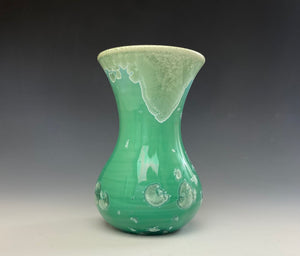 Emerald Green Crystalline Glazed Mini Vase 6