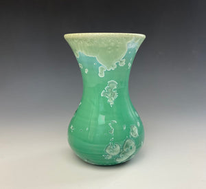 Emerald Green Crystalline Glazed Mini Vase 6