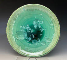 Load image into Gallery viewer, Green Crystalline Glazed Plate
