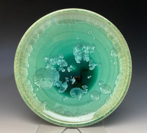 Green Crystalline Glazed Plate