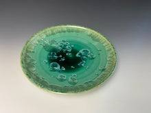 Load image into Gallery viewer, Green Crystalline Glazed Plate
