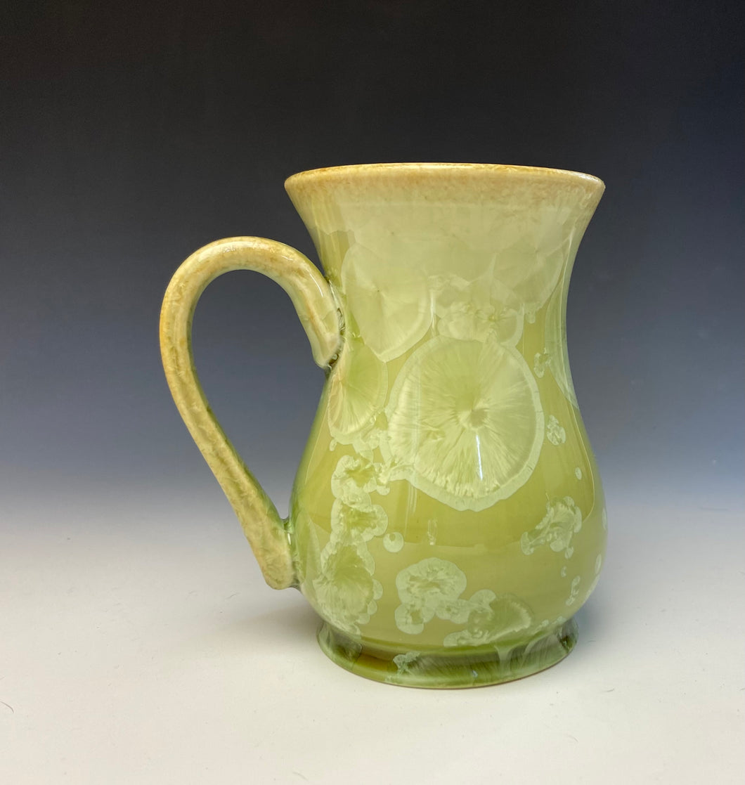 Crystalline Glazed Mug 14oz - Olive Green 4