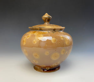 Iced Caramel Crystalline Glazed Jar #1