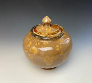 Iced Caramel Crystalline Glazed Jar #2