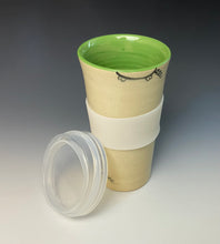 Load image into Gallery viewer, Piggery Travel Mug - Lime Green #1

