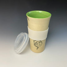 Load image into Gallery viewer, Piggery Travel Mug - Lime Green #1
