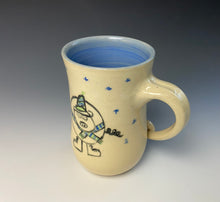 Load image into Gallery viewer, Snowboarding Pig Mug- Light Blue
