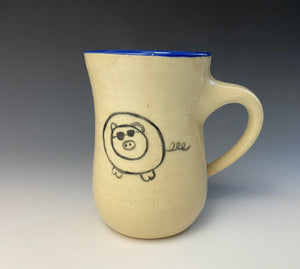 Too Cool Pig Mug- Blue