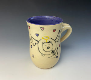 Cupid Pig Mug- Purple