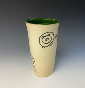 Pig Tumbler - Dark Green