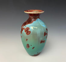 Load image into Gallery viewer, Ruby &amp; Green Crystalline Glazed Mini Vase
