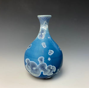 Crystalline Glazed Mini Vase in Atlantic Storm Blue