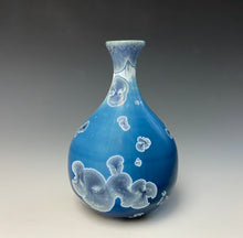 Load image into Gallery viewer, Crystalline Glazed Mini Vase in Atlantic Storm Blue
