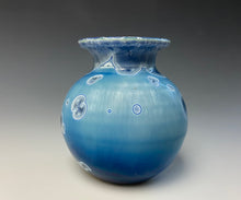 Load image into Gallery viewer, Crystalline Glazed Mini Vase in Atlantic Storm Blue
