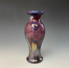 Load image into Gallery viewer, Ruby and Plum Crystalline Glazed Mini Vase #2
