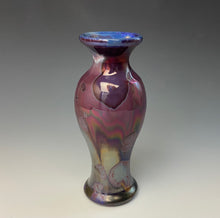 Load image into Gallery viewer, Ruby and Plum Crystalline Glazed Mini Vase #2

