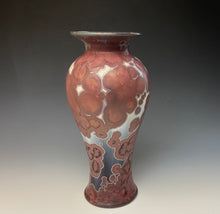 Load image into Gallery viewer, Ruby and Silver Crystalline Vase
