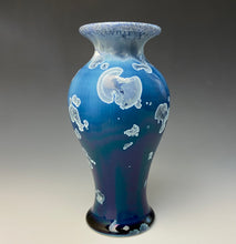 Load image into Gallery viewer, Crystalline Glazed Mini Vase in Atlantic Storm Blue 3

