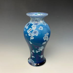Crystalline Glazed Mini Vase in Atlantic Storm Blue 3