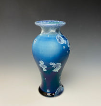 Load image into Gallery viewer, Crystalline Glazed Mini Vase in Atlantic Storm Blue 3
