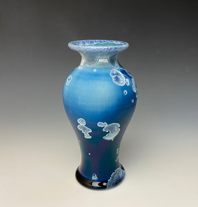 Crystalline Glazed Mini Vase in Atlantic Storm Blue 3