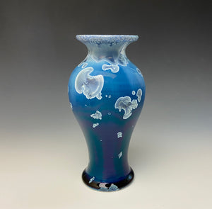 Crystalline Glazed Mini Vase in Atlantic Storm Blue 3