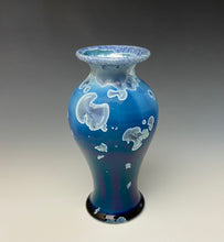 Load image into Gallery viewer, Crystalline Glazed Mini Vase in Atlantic Storm Blue 3
