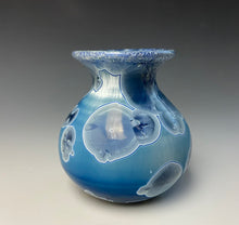 Load image into Gallery viewer, Crystalline Glazed Mini Vase in Atlantic Storm Blue 4
