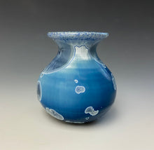 Load image into Gallery viewer, Crystalline Glazed Mini Vase in Atlantic Storm Blue 4
