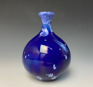 Winter Sky Blue Crystalline Glazed Mini Vase #2