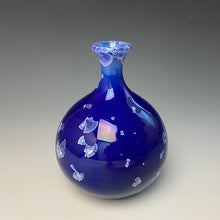 Load image into Gallery viewer, Winter Sky Blue Crystalline Glazed Mini Vase #2
