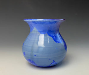Blue & Light Purple Crystalline Glazed Mini Vase