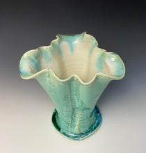Load image into Gallery viewer, Light Green Crystalline Petal Vase #1
