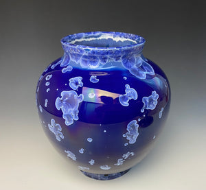 Winter Sky Blue Crystalline Glazed Vase 2