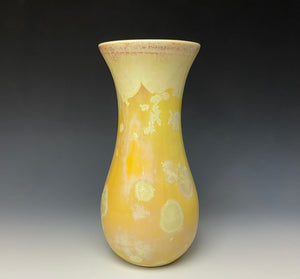 Gold Crystalline Glazed Vase