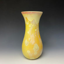 Load image into Gallery viewer, Gold Crystalline Glazed Vase
