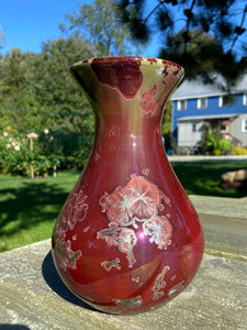 Ruby Crystalline Vase #2