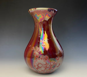 Ruby Crystalline Vase #2