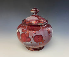 Load image into Gallery viewer, Crystalline Glazed Jar in Ruby
